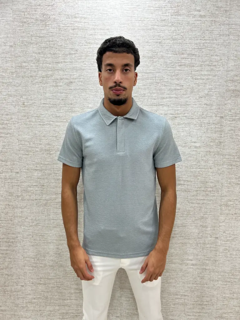 Minimal Polo Lichtblauw