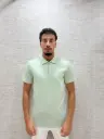 Oversized Polo Zip Mintgroen