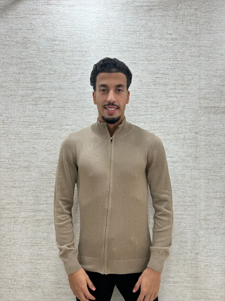Milano Zip Vest Beige