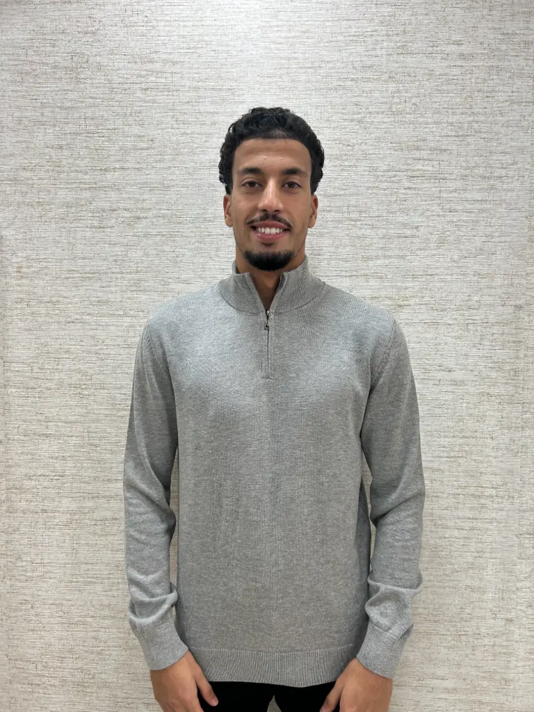 Half-Zip Trui Grijs
