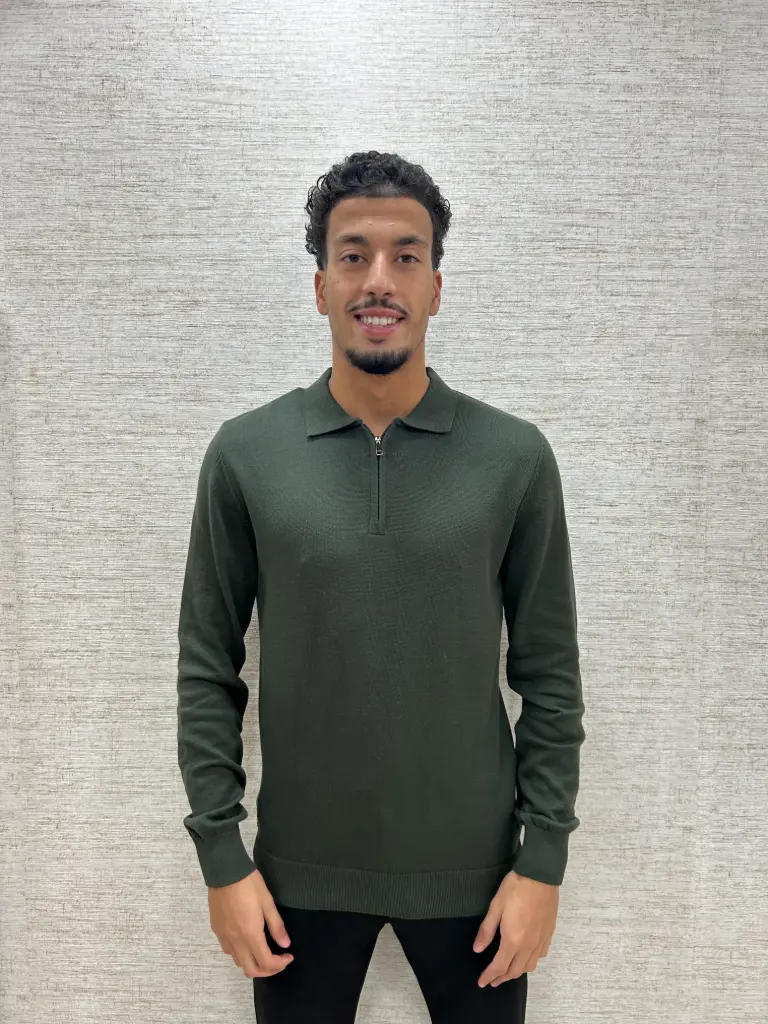 Half-Zip Trui Groen