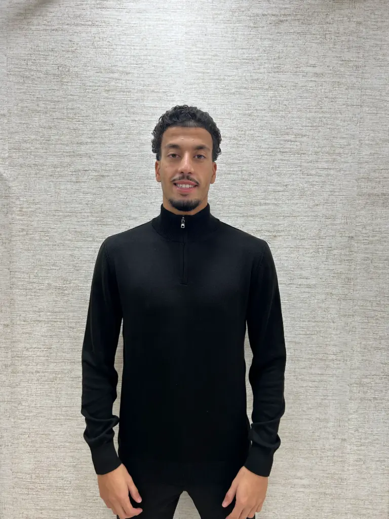 Half-Zip Trui Zwart
