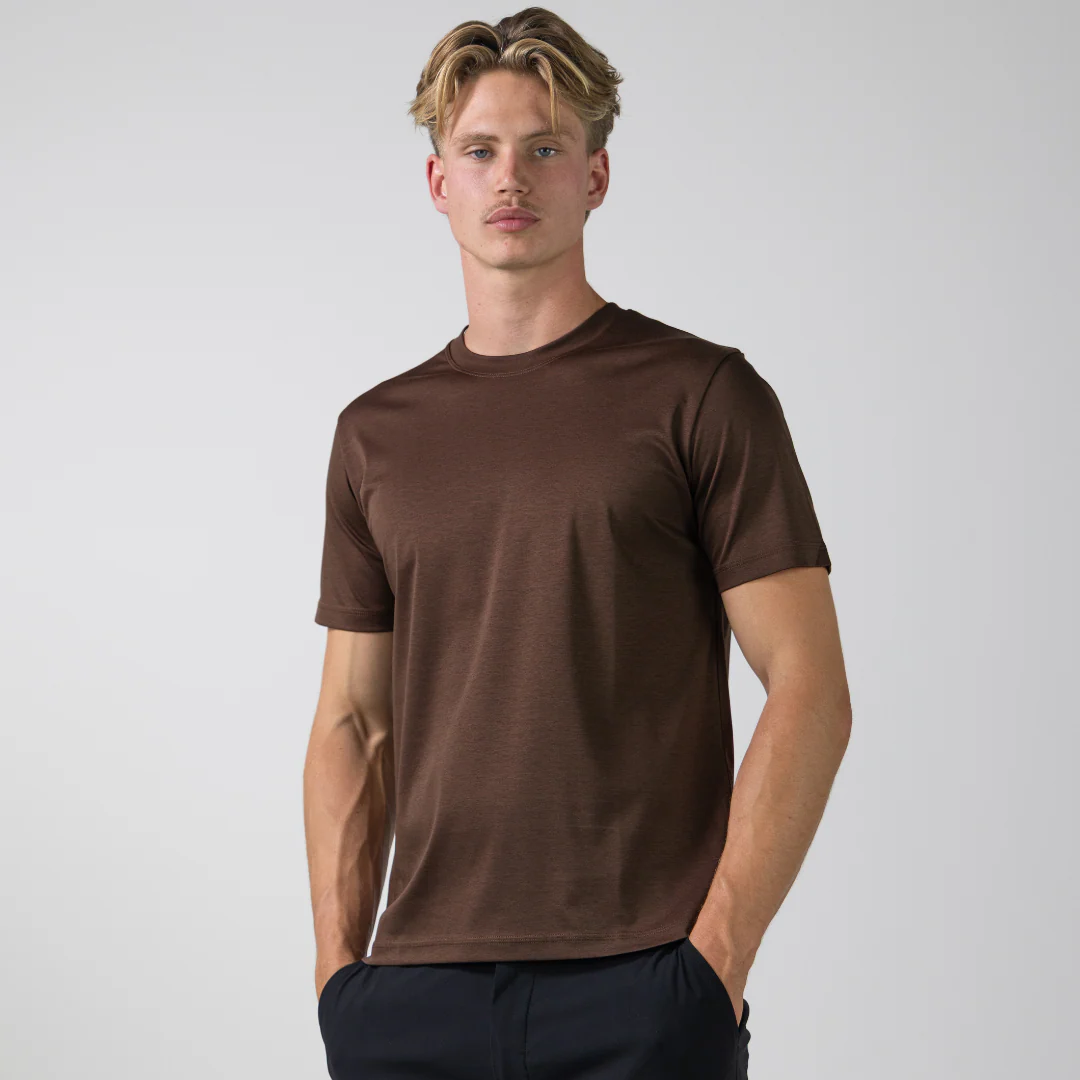 Glans T-Shirt Bruin