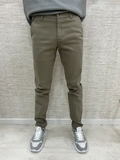 Slim-Fit Chino Broek Groen