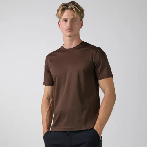 Glans T-Shirt Bruin